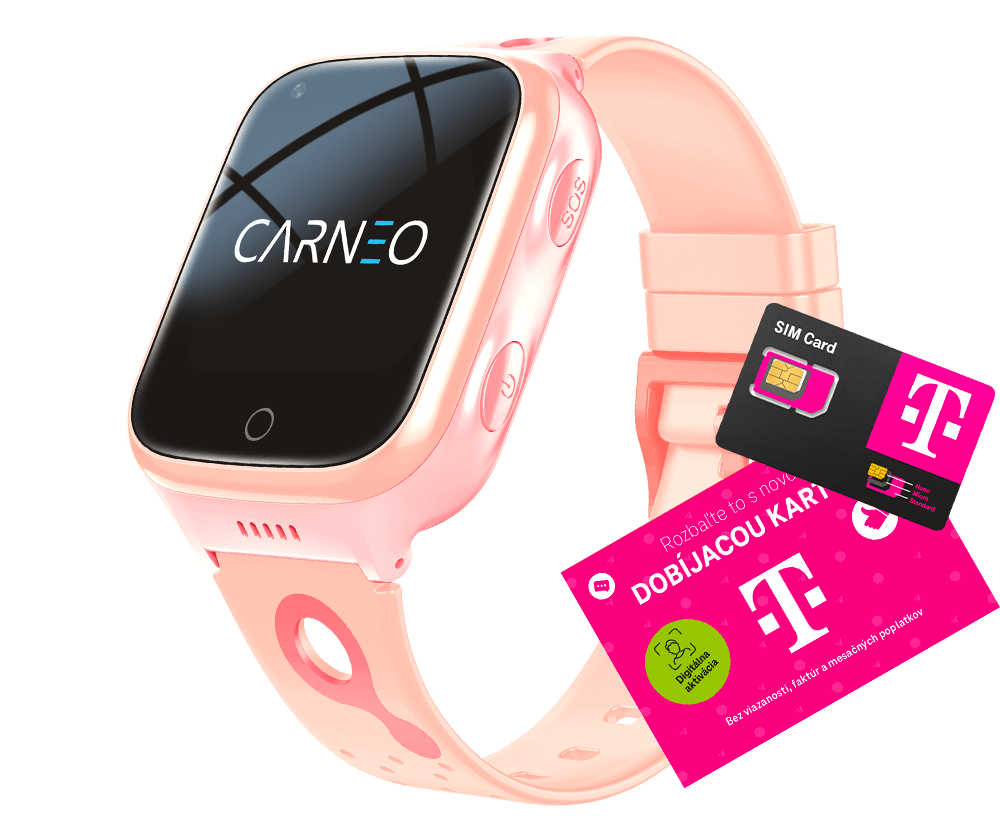 Carneo Guardkid+ 4G Platinum pink SIM